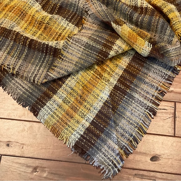 MARC NNEW YORK elegant shades of brown & gold fringe cape/poncho One Size - Picture 7 of 15